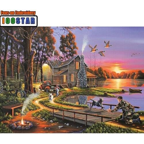 5D DIY Diamond Painting Cross Stitch Full Square/Round Drill "Return home" 3D Diamond Embroidery Mosaic Rhinestone Decor Gift