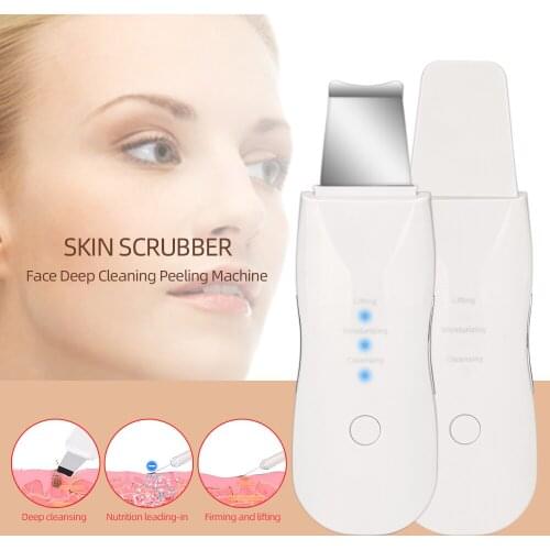 Vibrating Deep Face Cleaner Machine Skin Scrubber Remove Dirt Blackhead Grease and Makeup Dirt Facial Whitening Lifting Tools
