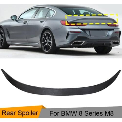 Car Rear Trunk Spoiler Wing For BMW 8 Series M8 Sedan 2019-2021 Carbon Fiber Rear Trunk Boot Lip Wing Spoiler