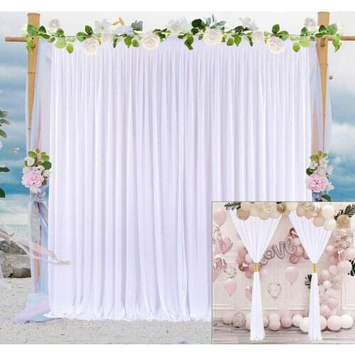 White Pink Backdrop Curtains for Parties Tulle Sheer Backdrop Curtains for Weddings Birthday Party Wall Decorations 5 Ft X 7 Ft