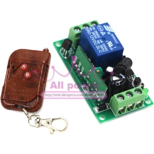 Wireless Remote Control Switch System DC 12V 1CH Receiver With Transmitter 10A GSM Power Switch Latched