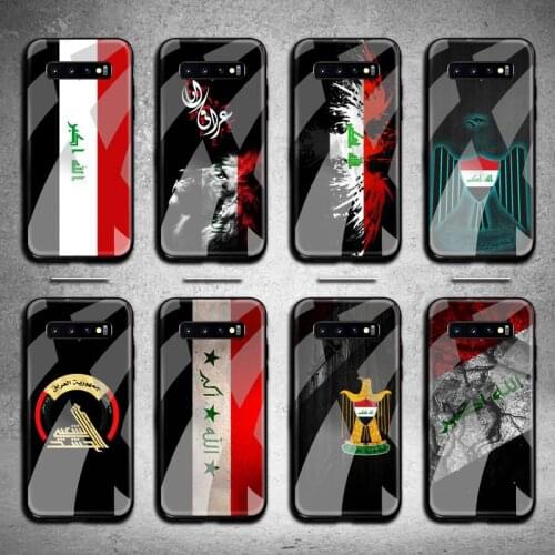 Iraqi Iraq National Flag Phone Case Tempered Glass For Samsung S20 Plus S7 S8 S9 S10 Plus Note 8 9 10 Plus