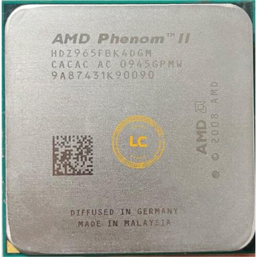 AMD Phenom II X4 965 3.4 GHz Quad-Core CPU Processor HDZ965FBK4DGM Socket AM3