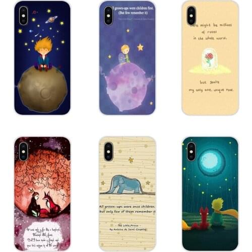 For Apple iPhone X XR XS MAX 4 4S 5 5S 5C SE 6 6S 7 8 Plus ipod touch 5 6 Soft Shell Covers Lovely the Little Prince fox On Mint