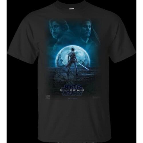The Rise Of Skywalker s 9 Rey-Anakin-Obi-Wan T-Shirt Black Men-Women High Quality Tee Shirt