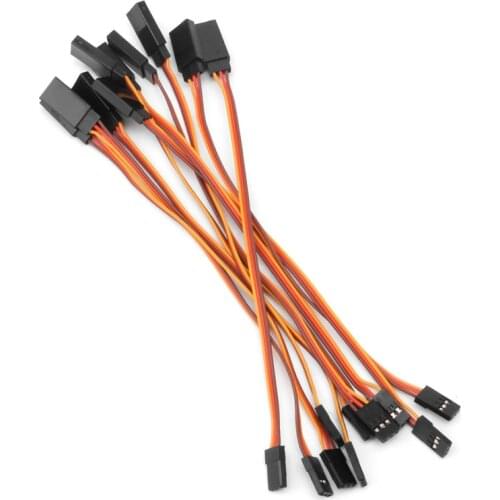 10Pcs 15cm Servo Extension Lead Wire Cable For RC Futaba JR Male to Female 150mm/200mm/300mm/500mm