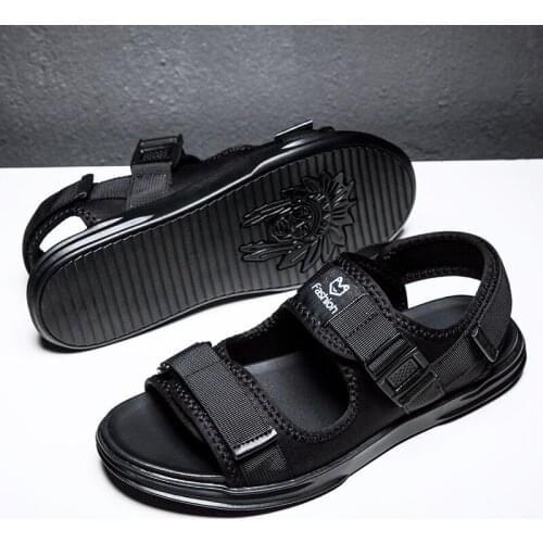 Men 39 s sandals casual beach flat sports eva native shoes male black vietnam 2019 new summer flip flop breathable gladiator