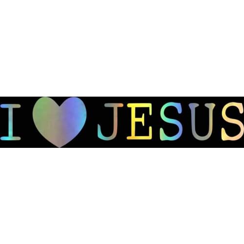 Personalized Car Bumper Sticker Accessories I Love Jesus PVC 23cm X 5cm Car Window Motorcycle Art Pattern Decal