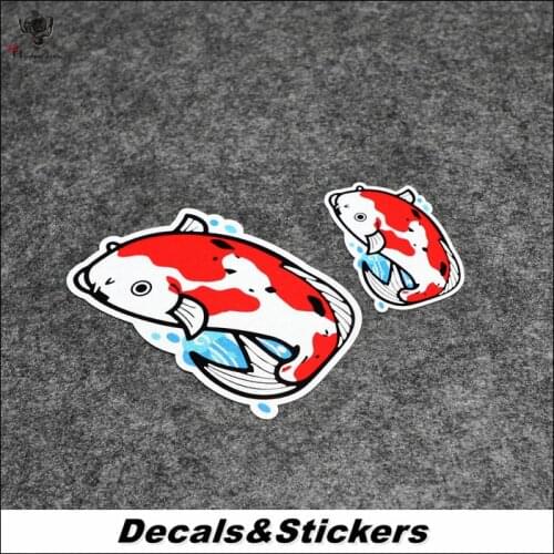 NO.L027 JDM Japan Carp 3M Reflective Modified Stickers Helmet Sticker MOTO GP Waterproof Decals Racing Motorcycle