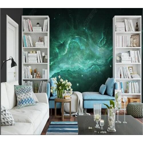 Papel de parede Starry sky abstract interstellar universe lunar 3D wallpaper mural,living room home decor