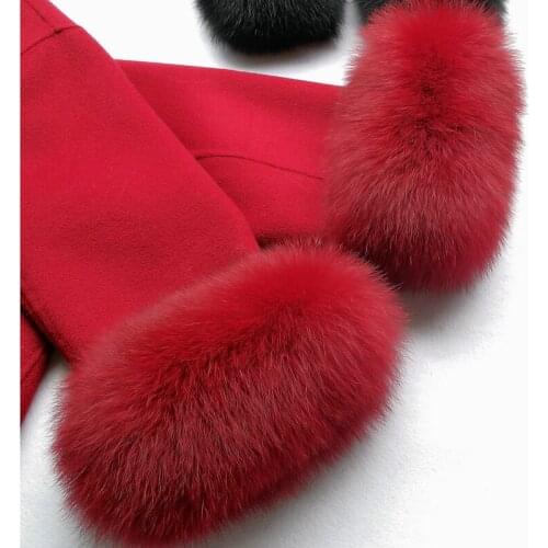 One Pair Women Winter Warm Hairy Cuff Real Fox Fur Women Clothing Accessories Natural Fur Wrist Cuffs Unisex