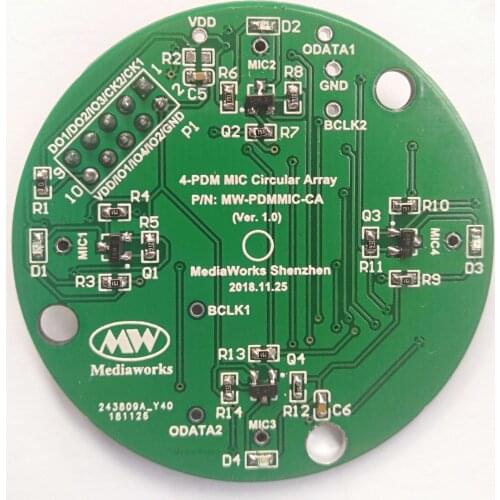 PDM Digital Silicon Wheat Round Array Board MEMS PDM-MIC ARRAY