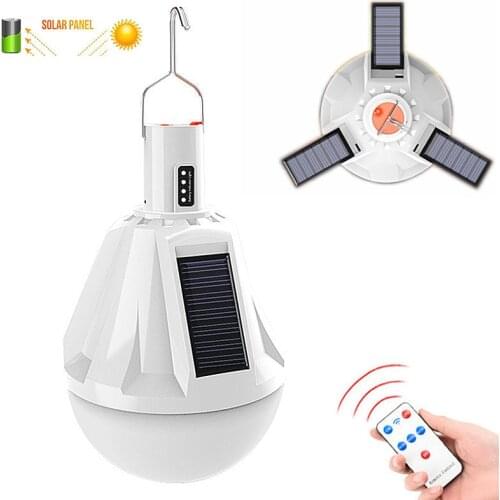 Led Solar Light Charging Bulb Portable Led Lamp Outdoor Camp Tent Night Fishing Emergency street vendor stall Hanging Light