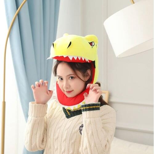 Plush Funny Shark Hat Coronet Headgear Dinosaur Headgear Plush Toy Doll PP Cotton Gift