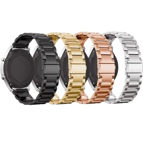 20mm 22mm Metal Watch Band for Samsung Gear S2/S3/S4 Classic Stainless Steel Watchband for Huami Huawei Ticwatch Samsung