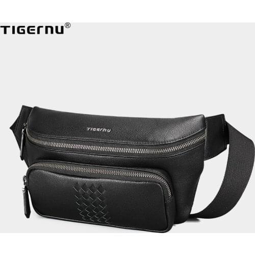 Tigernu Genuine leather luxury Chest bags The Single Fashion Crossbody Bags For Men High Quality Classic Male Leather Bag Men