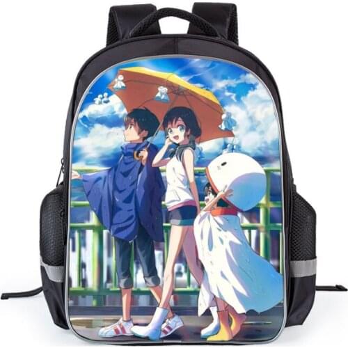 Hot fashion 16-inch Mochila School Kids Bags The weather daughter Backpack Grade 1 to 6 Children School Bag Pretty girl pattern