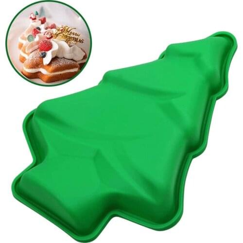 Silicone Cake Mould Cute Shape of Mold Christmas Tree Cake Mould for Pie Jelly Muffin Bread Bakeware Baking Pan