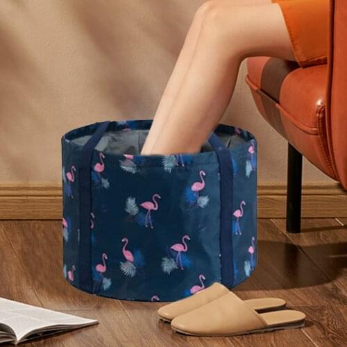 Foldable Foot Tub Portable Bath Bag Wash Basin Water Bucket Large Capacity Bath Feet Spa Massage Washing Tub For Outdoor Travel
