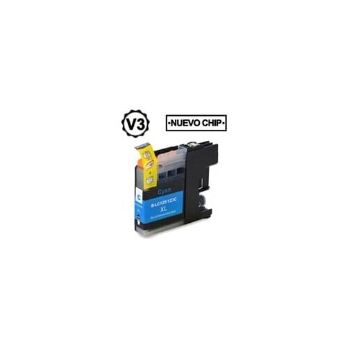 Ink cartridge for Brother Lc121Xl,Lc123Xl V3 Cyan Lc121C,Lc123C