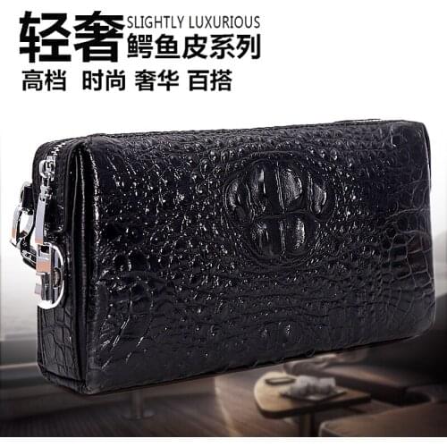 2020 new crocodile bag real leather code lock hand bag business fashion large-capacity hand bag