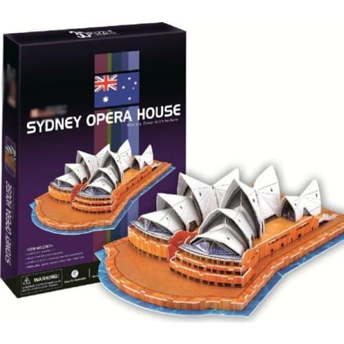 T0482 3D Puzzles Sydney Opera House DIY Building Paper Model DIY Creative gift Children Educational toys hot sale