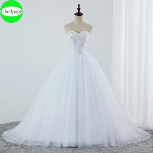 Vestido De Noiva Princesa Ball Gown Wedding Bride Dress 2021 Luxury Beaded Robe Mariage For Women Trouwjurk Abito Da Sposa Boda