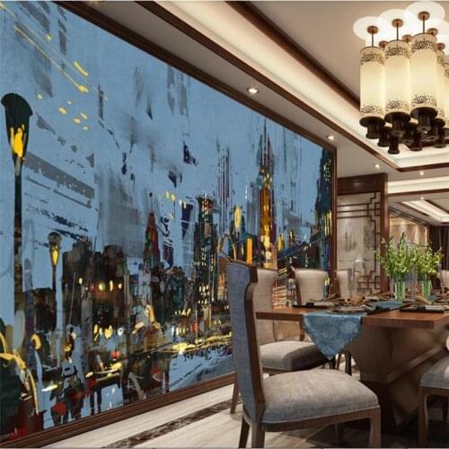 Wellyu HD abstract city night landscape background wall custom large mural wallpaper papel de parede quarto