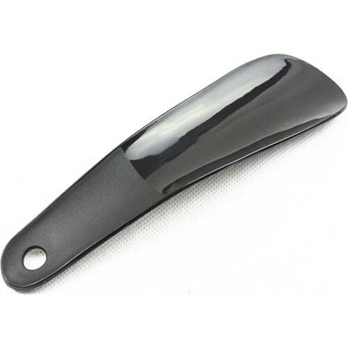 12cm Flexible Sturdy Slip Black Plastic Spoon Shape Shoe Horn Shoehorn Shoe Lifter
