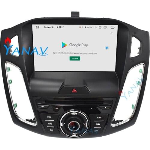 2 DIN car radio android stereo receiver for-Ford focus 2015 2016 2017 car audio video HD screen player GPS navigation head unit