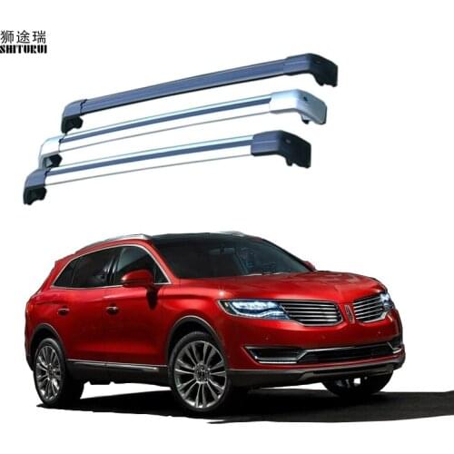 2Pcs Roof bars For Lincoln MKX 2015-2018 suv Aluminum Alloy Side Bars Cross Rails Roof Rack Luggage Carrier