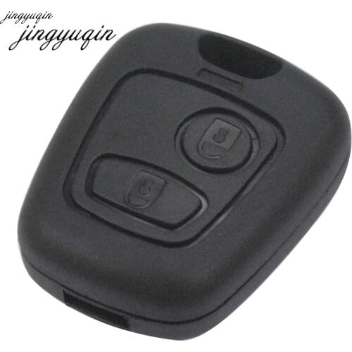 20pcs/lot New Replacement 2 Buttons Remote Car Key Case Shell For Peugeot 107 207 307 407 206 306 406 Fob Cover Without Blade