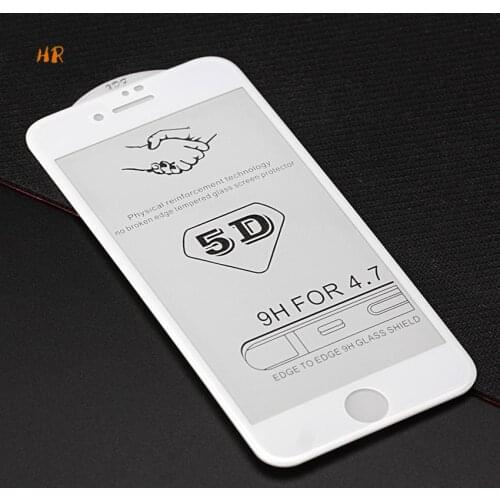 200pcs DHLfree Real 5D Curved Full Cover Tempered Glass For IPhone XS XR Edges Protector For IPhone X 6 7 8 Plus Protective Film