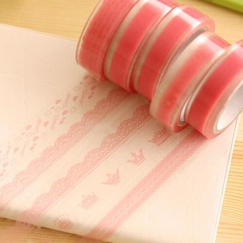 3pcs BZNVN BS03 Korean cute little fresh pink lace tape small volume DIY decorative tape