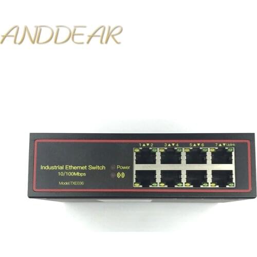 5V-58V 8 port 10/100M DIN-Rail Unmanaged industrial Ethernet Switches Network Switch RJ45 8 Port industrial Fast EthernetSwitch