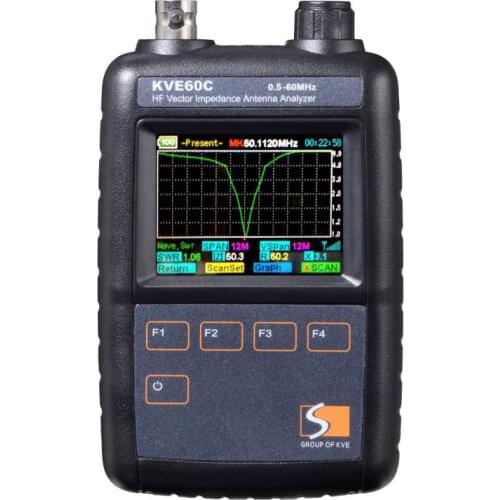 KVE60C antenna analyzer 0.5MHz-60MHz standing wave impedance analysis RFID detection Shortwave talent