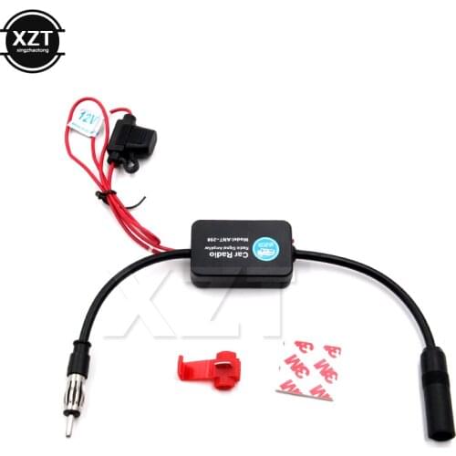 Car radio amplifier Car Radio Auto FM Antenna Signal Amp Amplifier Booster Radio FM for Car Boat RV Signal Enhancer Device