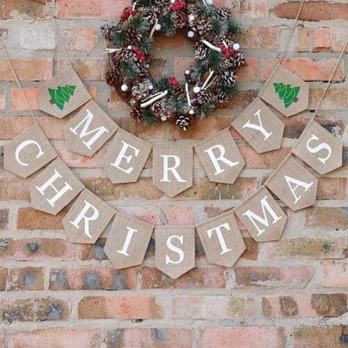 Burlap Banner, Merry christmas burlap banner, Christmas Garland, Burlap Bunting, Rustic Christmas Garland, Christmas Decor