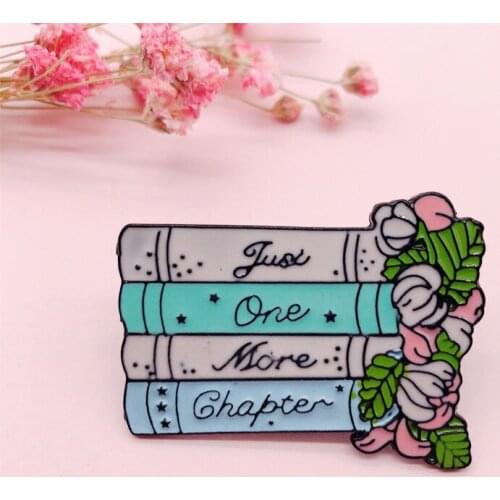 Cartoon plant flower button badge brooch fashion JUST ONE MORE CHAPTER enamel pins girls backpack Jewelry hat shirt Accessories