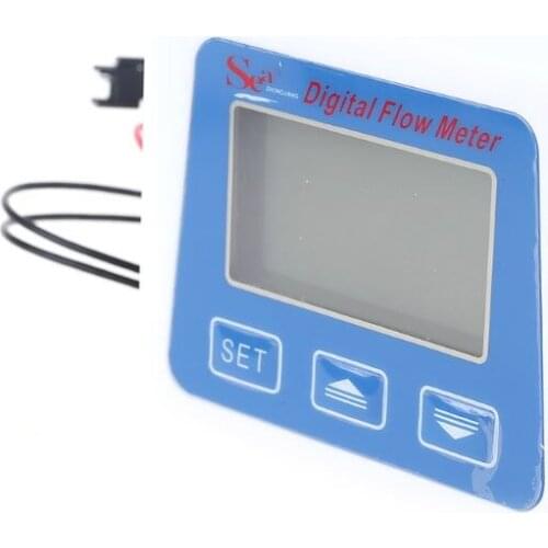 Digital Lcd Display Water Flow Sensor Meter Flowmeter Rotameter Temperature