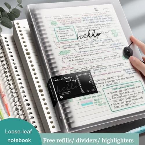 Diary 2021 A4 B5 Transparent Loose Leaf Binder Notebook Inner Core Cover Note Book Journal Planner Office Stationery Supplies