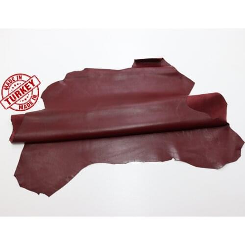Real Sheep Skin Claret Red 1.1 Mm Tanned Leather Ready Made Pieces Craft Products Wallet Bag Clothes Shoe Design Making
