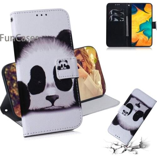 Hot PU Leather Wallet Case For cover Samsung A30 Case For Phone Grid Cases sFor Movil Samsung Galaxy telefoon A20 Estojo