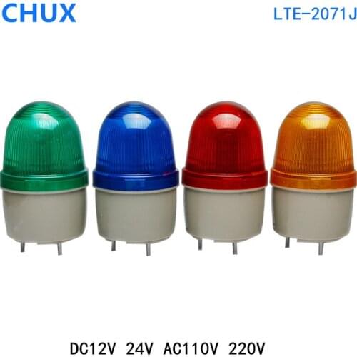 LTE-2107J Strobe Signal Warning Lamp 12V 24V 220V Rotating Sound light LED Light small Flashing Light Security Alarm