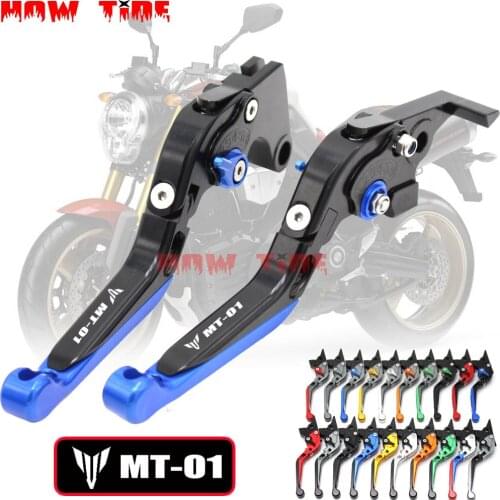 Motorcycle Folding Extendable CNC Moto Adjustable Clutch Brake Levers For YAMAHA MT01 MT 01 2004-2009 2008 2007