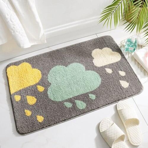 Cartoon Bathroom Doormat Entrance Floor Mat Non-slip Mats Rug Absorbent Carpet Bath Cute Bath Tub Mat Bed Kid Room