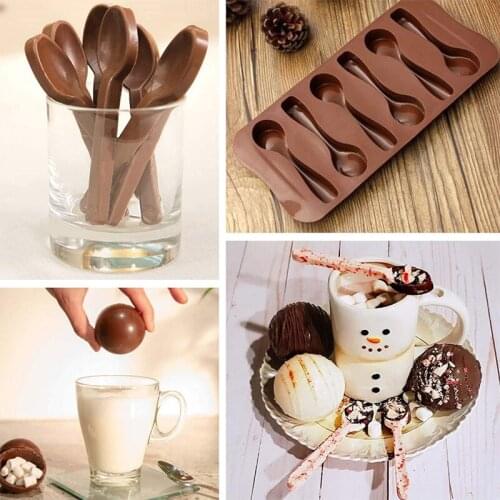 New Silicone Chocolate Mold 3D Shapes Mold Fun Baking Tools For Jelly Candy Numbers Fruit Cake Kitchen Gadgets DIY Homemade