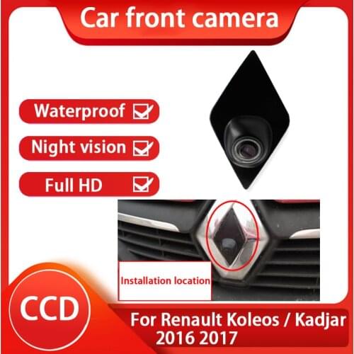 Parking Accessories Logo Car HD Front Camera For Renault Koleos / Kadjar 2016 2017 Waterproof Night Vision CCD high quality