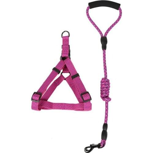 Adjustable Pets Dogs Harnesses Leash Suit Nylon Comfortable And Durable Dog Vest Foam Handle Metal Accessories Pets Product