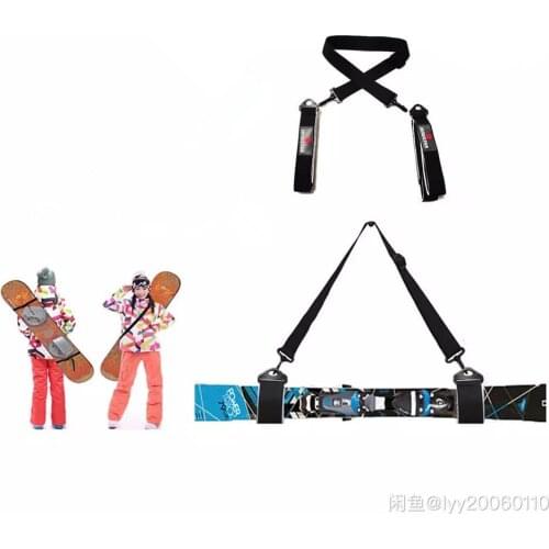 Adjustable Winter Ski Board Fixing Strap Pole Shoulder Hand Bag Carrier Lash Holder Sling Mountain Skiing Ski Board Ski Gloves